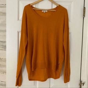 Madewell Southstar Merino Blend Sweater in autumnal pumpkin color. Worn once.